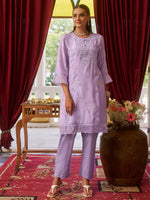 Lilac Floral Jacquard Co-Ord Set