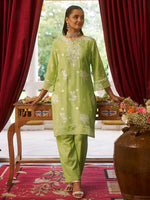 Green Floral Jacquard Co-Ord Set