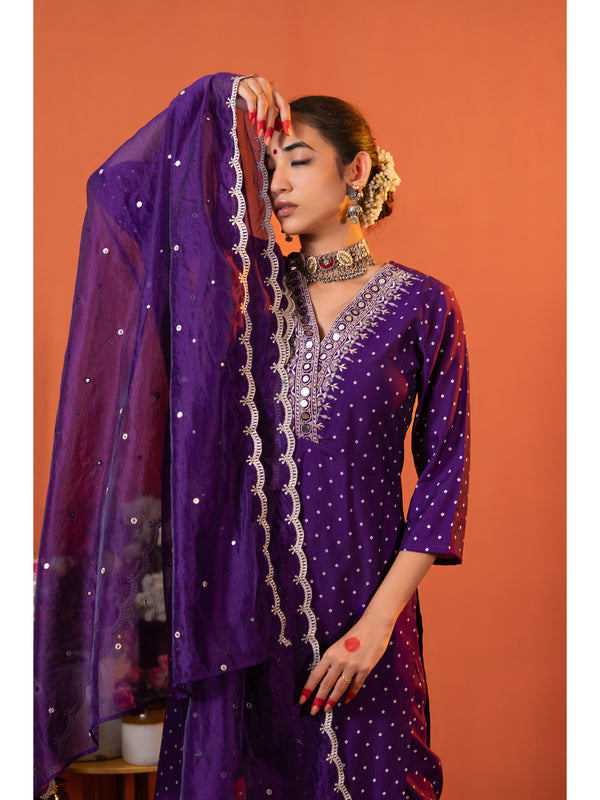 Step into elegance with our bandhani printed kurta set, adorned with lively khari prints. Shop Now!