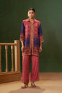 Light Red Korean Crepe Printed Handwork Co-ord Set