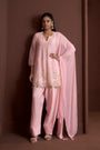 Blush Pink Floral Embroidered Kurta Set