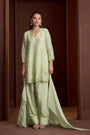 Green Floral Embroidered Kurta Set