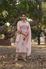 Blush Pink Mul Chanderi Hand-Embroidered Kurta Set