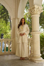 Ivory Bloom Cotton Flex Schiffli Embroidered Co-ord Set