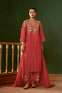 Coral Rose Mul Chanderi Hand-Sequin Embroidered Kurta Set